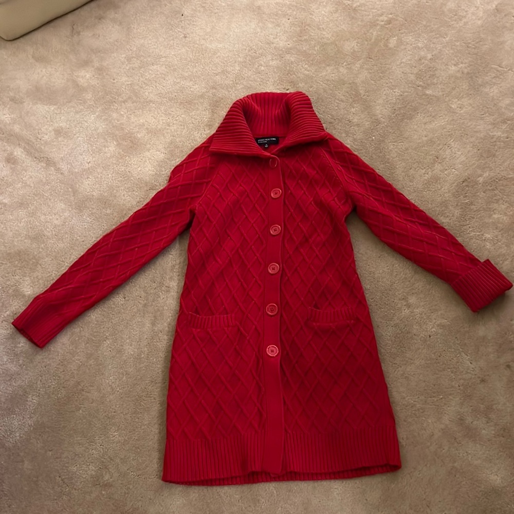 Red Sweater Jacket